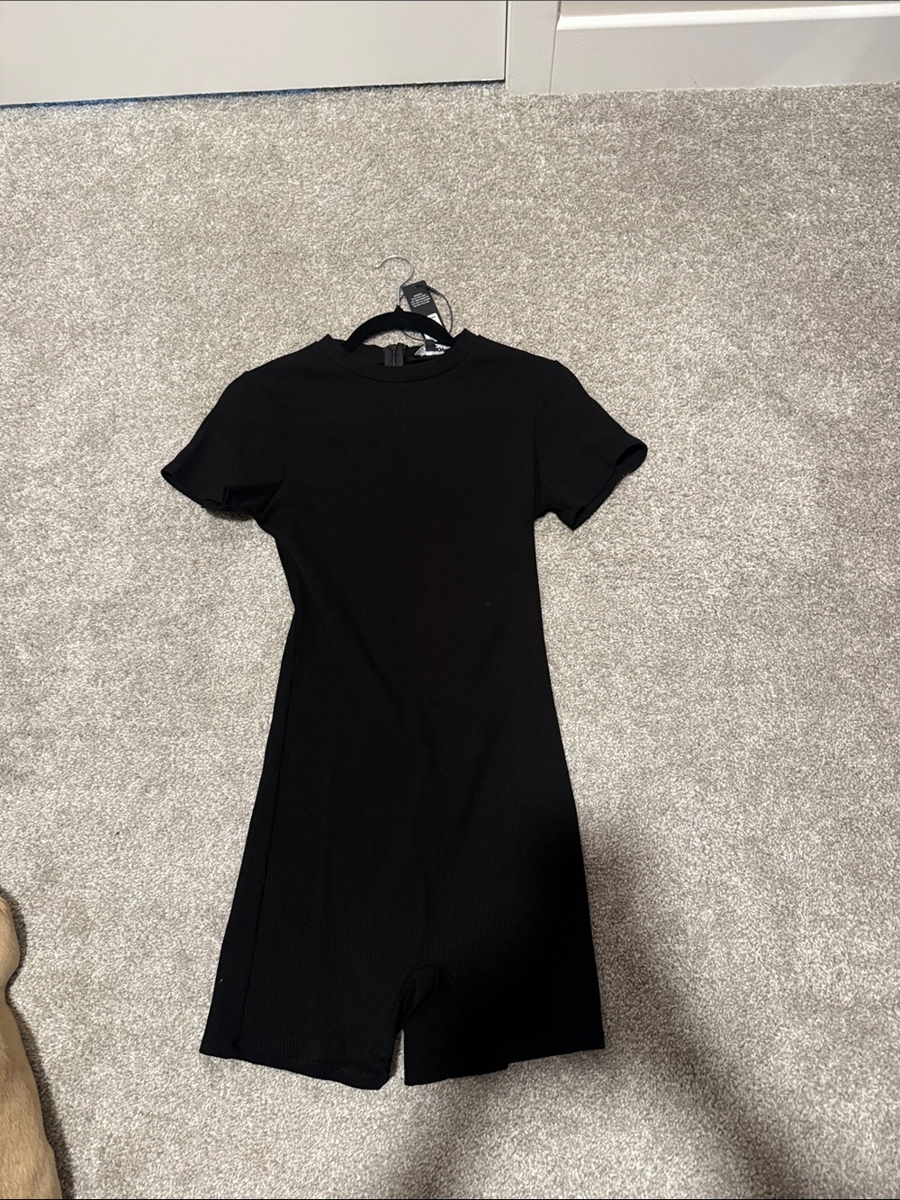Black rubbed One-Piece Romper